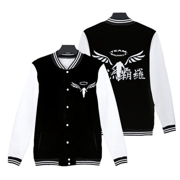 Anime Tokyo Revengers Walhalla Cosplay Halloween Abrigo chaqueta de béisbol con cremallera Carnaval 3D Impreso